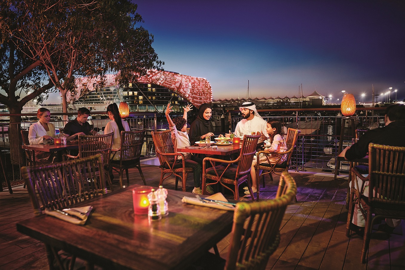 Families are more than welcome for dining across Yas Island, including at Yas Marina
