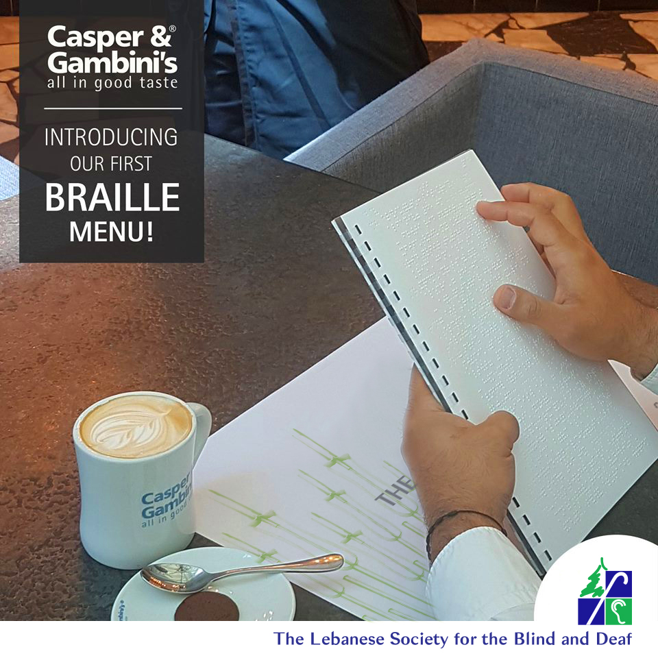 Casper gambinis braille menu